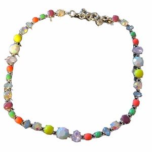 J Crew Necklace mixed brûlée neon